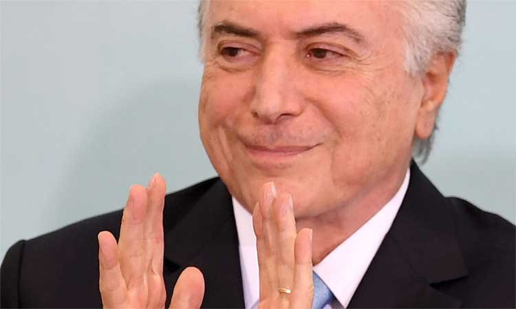 Temer está muito 'sereno', tranquilo' e consciente de momento grave - AFP / EVARISTO SA 