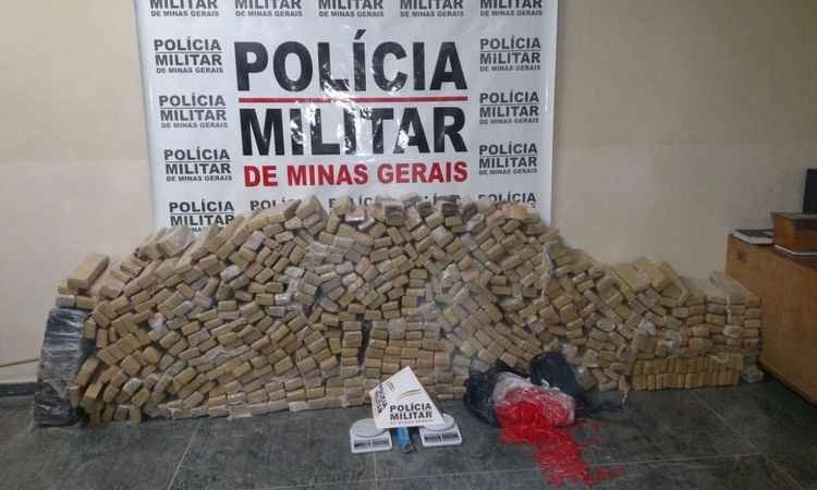 Polícia Militar apreende 623kg de maconha em Campo Belo - Polícia Militar/Divulgação 