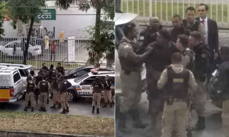 Suspeito com carro adulterado é preso após perseguição em BH; veja vídeo - Abner Barbosa/Divulgação