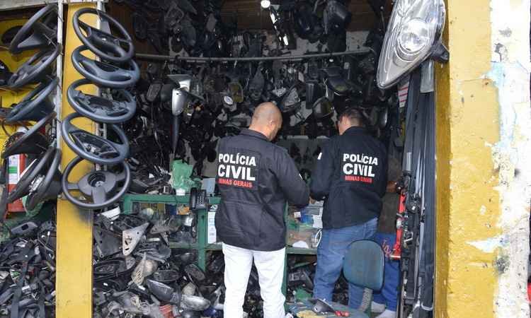 Operação do Detran-MG notifica empresas de desmonte de veículos em BH - Divulgação/PCMG