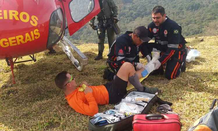Bombeiros resgatam corredor após acidente em montanha no Sul de Minas  - Corpo de Bombeiros/Divulgação