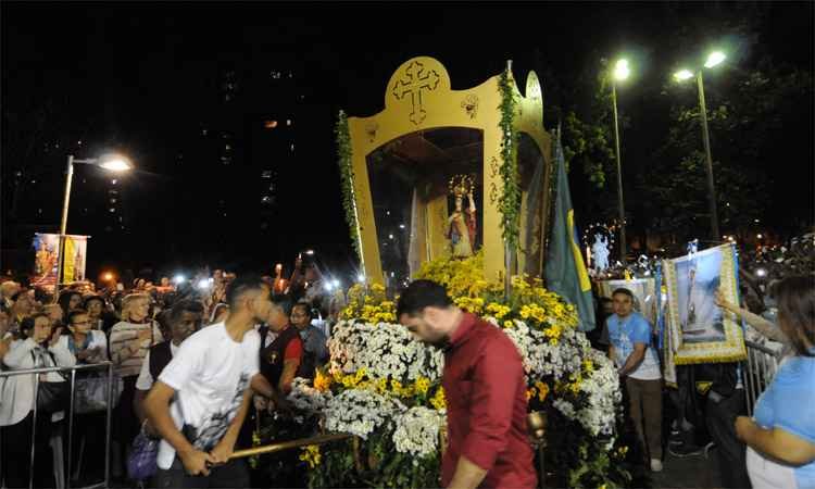 Orações pela harmonia mundial marcaram as celebrações do Dia da Assunção de Nossa Senhora - Leandro Couri/EM/DA Press
