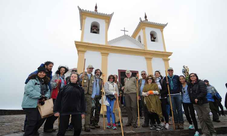 Peregrinos inauguram roteiro de 37 dias entre Serra da Piedade e Aparecida (SP) - Leandro Couri/EM/DA Press