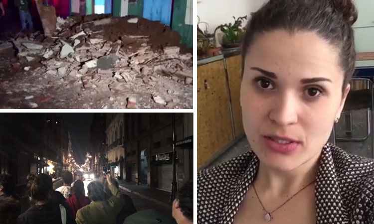 'Prédios pareciam de gelatina', diz mineira sobre terremoto no México - AFP e Reprodução de vídeo