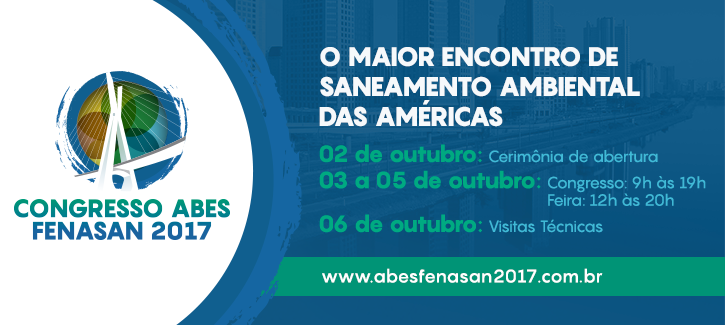 Congresso ABES Fenasan 2017: discussão nacional do setor de saneamento com presença de várias autoridades, em São Paulo, de 2 a 6 de outubro  - Dino