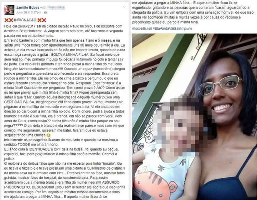 Mulher que mentiu sobre racismo e tentativa de sequestro responderá por delito  - Reprodução da internet/Facebook