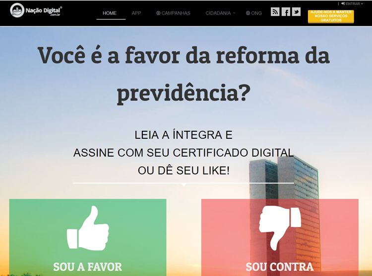 Leis de iniciativa popular ganham impulso com certificação digital - Dino