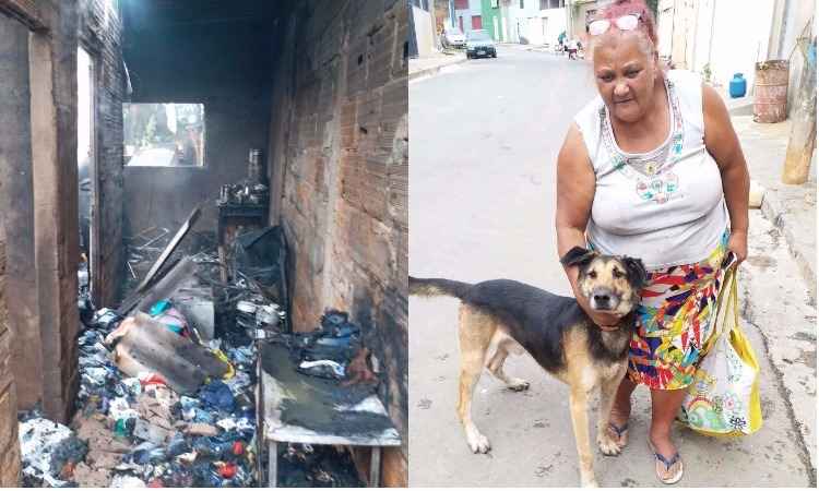 Casa pega fogo e bombeiros resgatam crianças e cães em Vespasiano - Corpo de Bombeiros/Divulgação