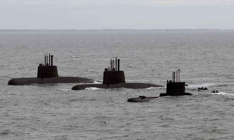 Submarino argentino perdido no Atlântico Sul envia chamados - ARGENTINA'S DEFENSE MINISTRY / TELAM / AFP