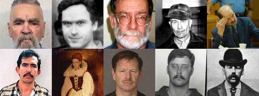 No dia da morte de Charles Manson, conheça 10 dos 'serial killers' mais temidos do mundo - Montagem/Gabriel Ronan