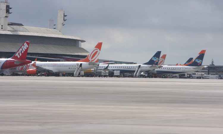 Aeroporto de Confins é eleito o mais pontual do país  - Edesio Ferreira/EM/D.A Press