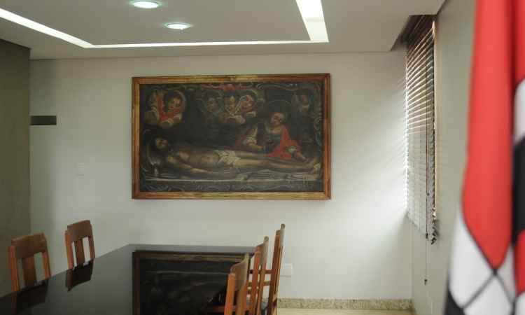 Pintura barroca do século 18 é restaurada e vai voltar ao museu de arte de Nova Era - Túlio Santos/E>/D.A Press