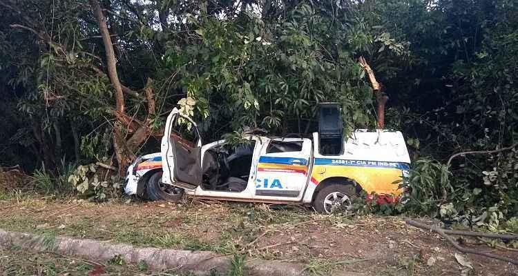 Sargento morre em acidente com viatura da PM na MG-423 - Polícia Militar/Divulgação