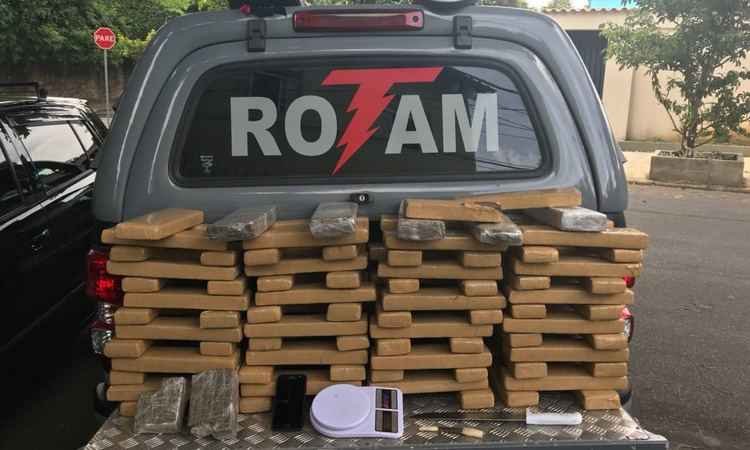 PM apreende 110 quilos de maconha no Bairro São Geraldo - Polícia Militar/Divulgação