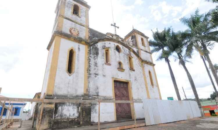 Matriz de São Gonçalo, no município de Belo Vale, começa a ser restaurada - Beto Novaes/EM/D.A Press