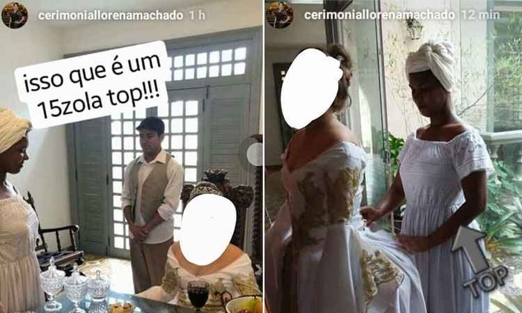 Debutante se veste de sinhá e amiga negra de mucama em ensaio fotográfico - Reprodução/Facebook