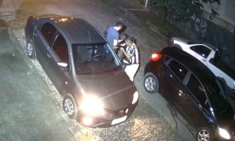 Ladrões roubam dois veículos em menos de 24 horas e desafiam a polícia em BH - Reprodução/Câmera de segurança