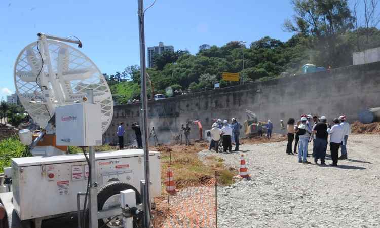 DEER/MG aposta em tecnologia para desarmar ameaça de encosta na BR-356 - Paulo Filgueiras/EM/D.A PRESS