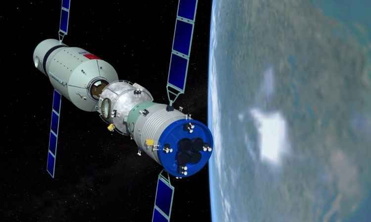 Estação espacial da China caiu no Oceano Pacífico - Arte/AFP