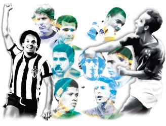 Infografia interativa: Os mineiros e jogadores de Galo e Cruzeiro nas Copas - Ilustração: Soraia Piva