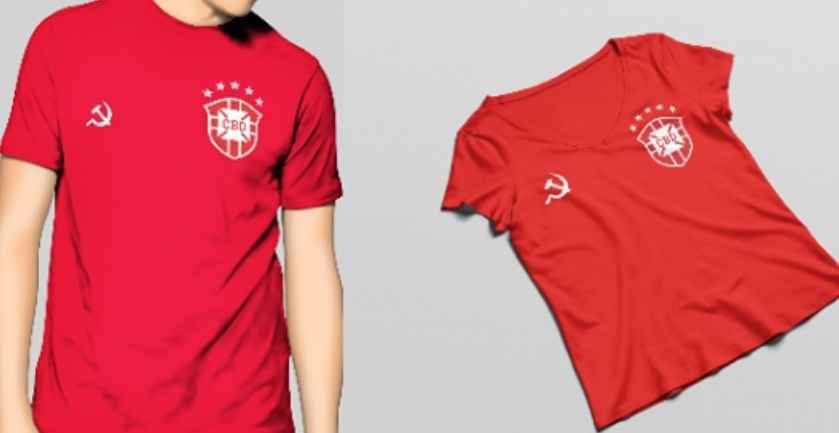 Mineira cria camisa vermelha da seleção para esquerda usar na Copa - Reprodução Facebook