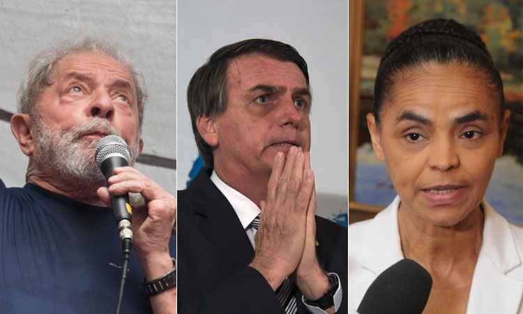 Datafolha: Lula tem 31%, Bolsonaro, 15%, e Marina 10% das intenções de voto - AFP/NELSON ALMEIDA
AFP/Apu Gomes
Marcos Vieira/EM/DA Press