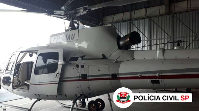 Drogas: polícia prende ex-piloto de Perrella em SP e apreende helicóptero - Polícia Civil SP/Divulgação