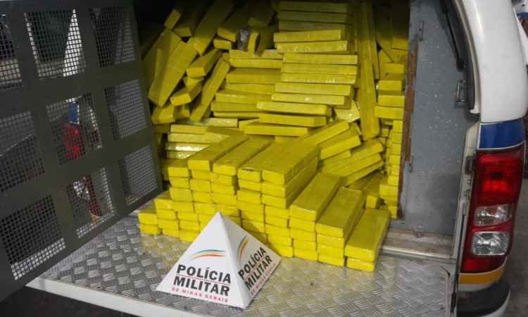 PM apreende meia tonelada de maconha em sítio de Pedro Leopoldo, na RMBH - PMMG/Divulgação