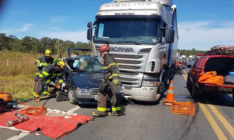 Freira fundadora de convento de Montes Claros morre em acidente na BR-135 - Corpo de Bombeiros/Divulgação