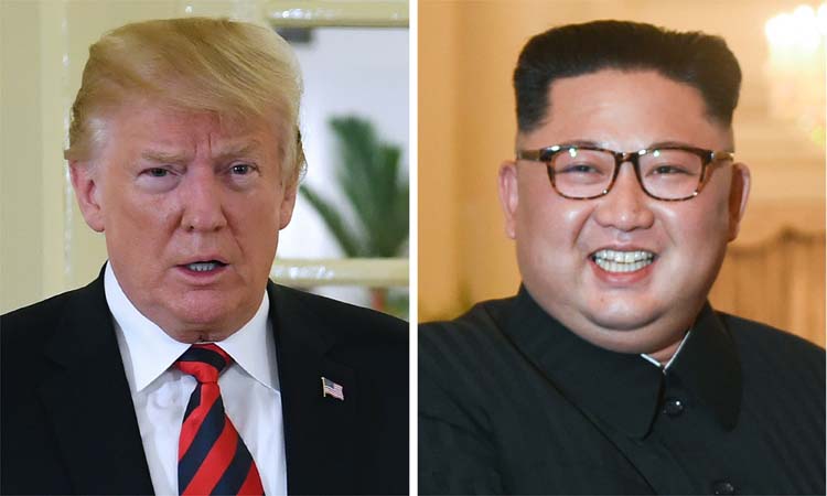 Horas antes de início de cúpula com Kim, Trump critica 'inimigos' e 'perdedores' - ROSLAN RAHMAN, SAUL LOEB / AFP