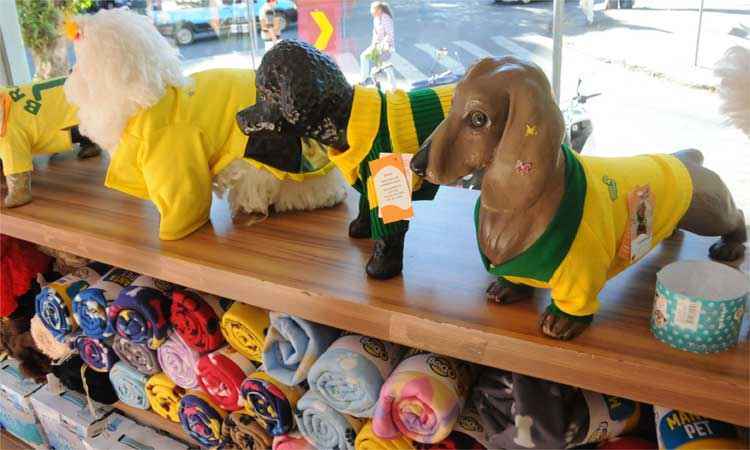 Vestir seu pet para a Copa em BH pode custar de R$5 a R$50; confira os mimos - Beto Novaes/ Em/D.A Press
