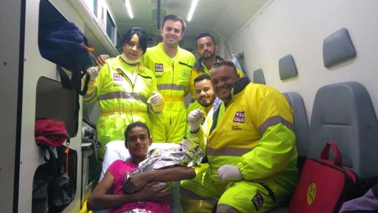 Socorristas realizam segundo parto nesta semana na BR-040 - Via 040 / Divulgação
