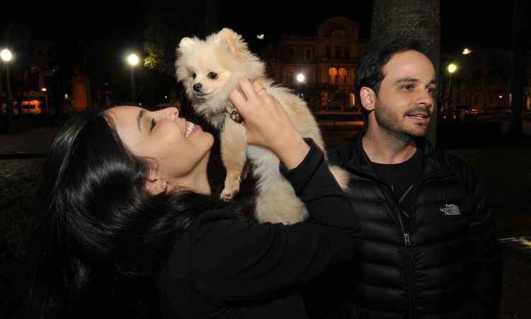 Frequentadores noturnos se surpreendem com fechamento da Praça da Liberdade para reforma - Marcos Vieira/EM/D.A.Press