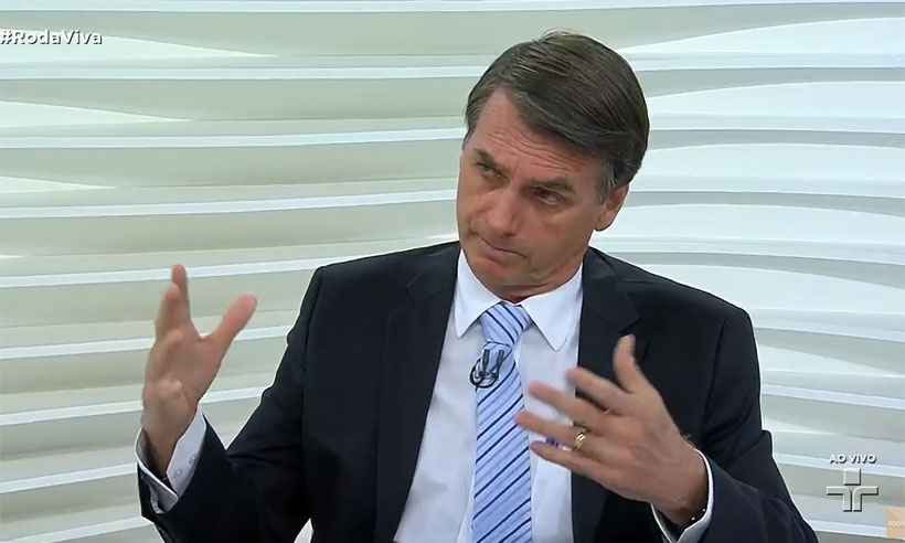 'Por que cotas? Brasil não tem dívida histórica com escravidão', diz Bolsonaro - Reprodução/Roda Viva