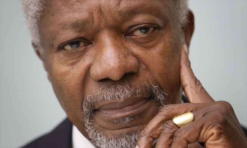 Mundo reage à morte do ex-secretário-geral da ONU Kofi Annan - Fabrice COFFRINI / AFP

