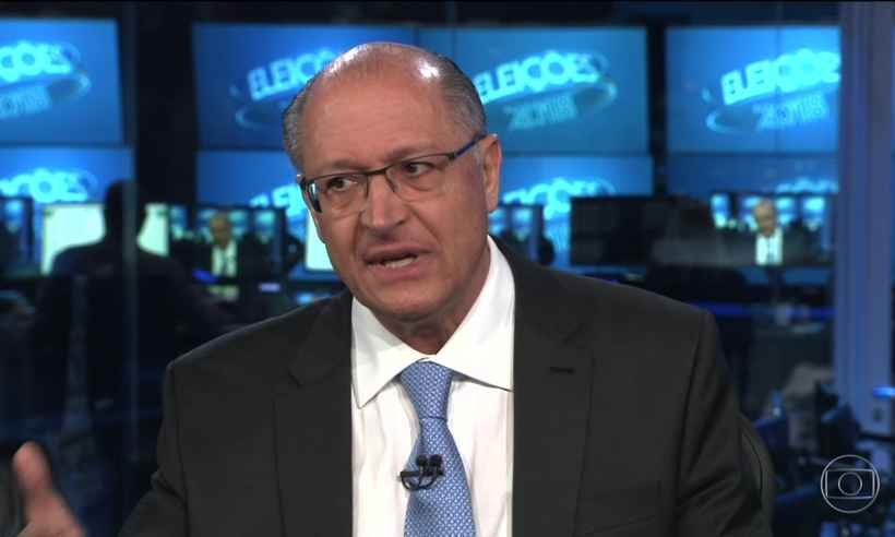 Renata Vasconcellos confronta Geraldo Alckmin sobre aliança do PSDB com Collor em Alagoas - Reprodução da Internet/TV Globo