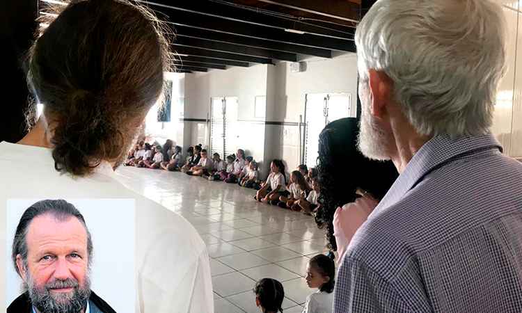 Jean Yves Leloup visita escola onde crianças meditam na Bahia - Educa Mais Brasil