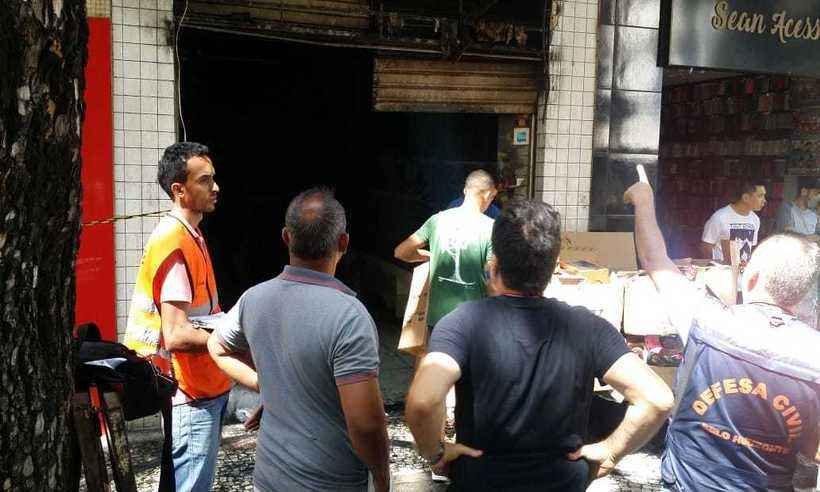 Loja que pegou fogo no Centro de BH é interditada pela Defesa Civil - Defesa Civil/Divulgação