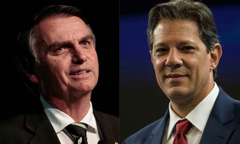 Pesquisa Crusoé/Paraná mostra Bolsonaro com 60,9% e Haddad 39,1% dos votos válidos  - / AFP / Miguel SCHINCARIOL AND Daniel RAMALHO 