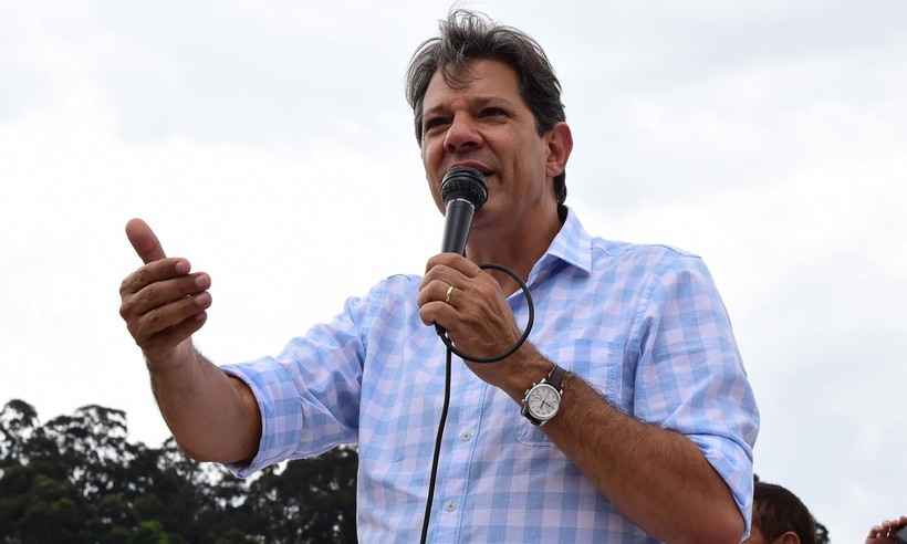 Haddad chama Bolsonaro de 'soldadinho de araque' e critica ausência em debates - RONALDO SILVA