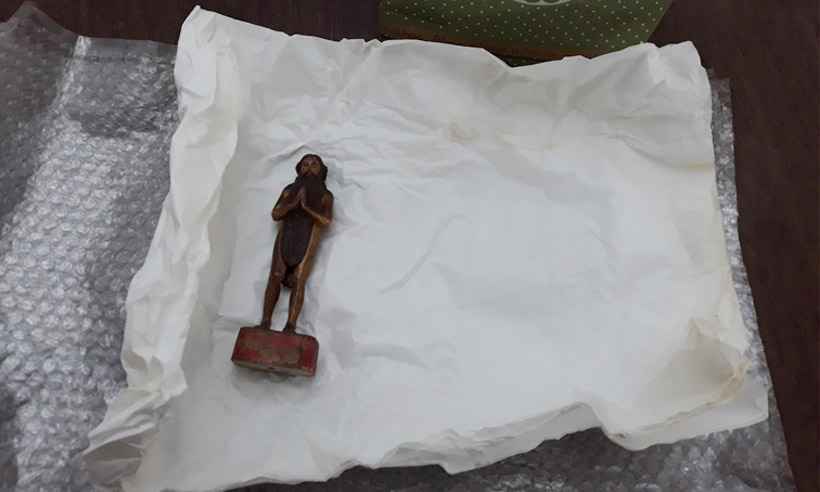Imagem de Santo Onofre vira símbolo de campanha para resgatar bens culturais de Minas - Sidney Lopes/EM/DA Press