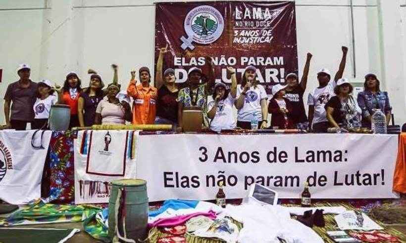 Atingidos na tragédia de Mariana realizam marcha de Mariana a Vitória - Encontro das Mulheres Atingidas por Barragens, que ocorreu nesta segunda-feira 