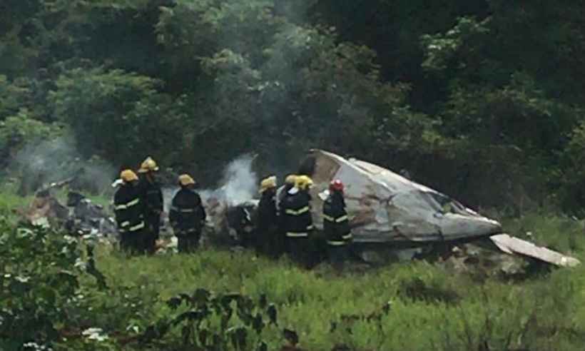 Investigação irá identificar causas de acidente com avião de empresário em Minas - Corpo de Bombeiros/Divulgação