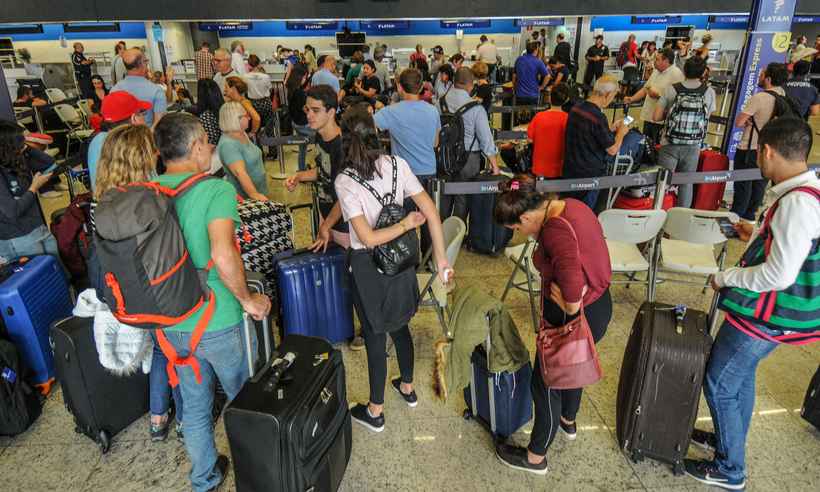 Aeroporto em Confins opera normalmente nesta sexta-feira, mas há atrasos  - Leandro Couri/EM