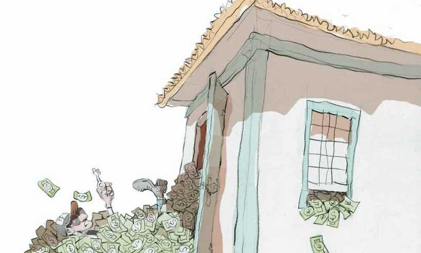 Investigados pela PF escondem dinheiro em covas e até em privadas  - Arte/EM