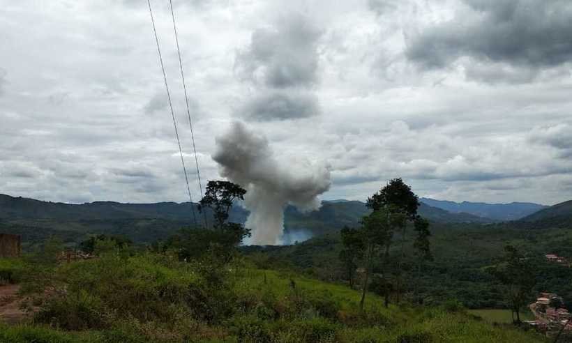 Explosão em fábrica de fogos de artifício mobiliza bombeiros na Grande BH  - Reprodução/Whatsapp