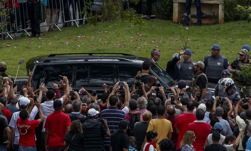 Lula chega ao velório do neto em São Bernardo do Campo - Miguel SCHINCARIOL / AFP