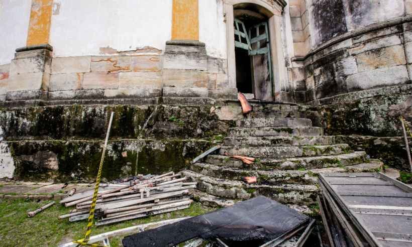 Iphan vistoria Igreja do Rosário após incêndio em Ouro Preto - Nádia Nunes Lage
