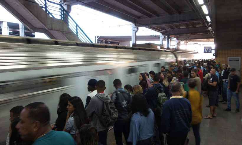 Aumento na movimentação do metrô de BH foi de 20% no carnaval deste ano - Gladyston Rodrigues/EM/D.A Press
