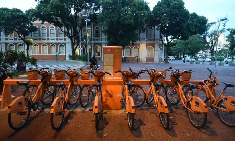 Sistema de bikes compartilhadas será desativado na área central a partir de amanhã - Alexandre Guzanshe/EM/D.A Press